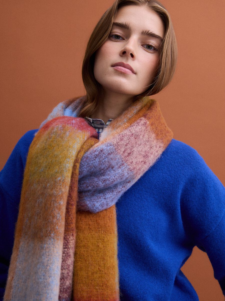 Royal blue crew-neck jumper in stretch wool_1