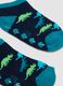 2-pack of green anti-slip socks in stretchy organic cotton with dinosaur print_1
