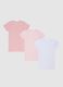 Girls' tripack of multicolour pure cotton regular fit t-shirts_1