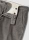 Pantaloni grigi in cotone elasticizzato a coste_1