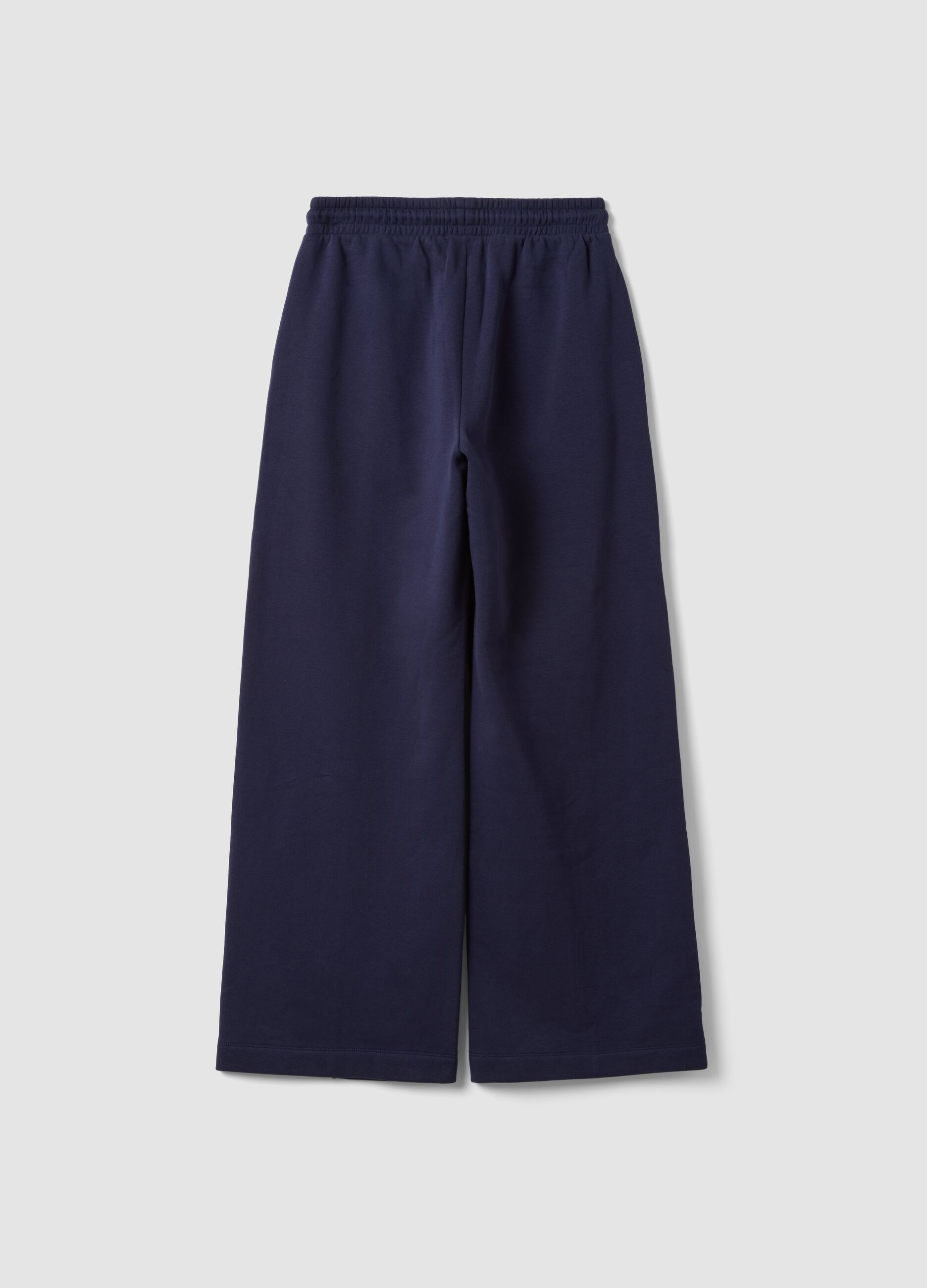 Blue cotton-blend straight-fit joggers