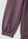 Purple regular-fit pure cotton fleece jogger trousers_3