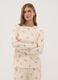 Cream-white stretch fabric crew-neck pyjamas_1