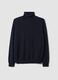 Blue pure cashmere roll-neck jumper, regular fit_0