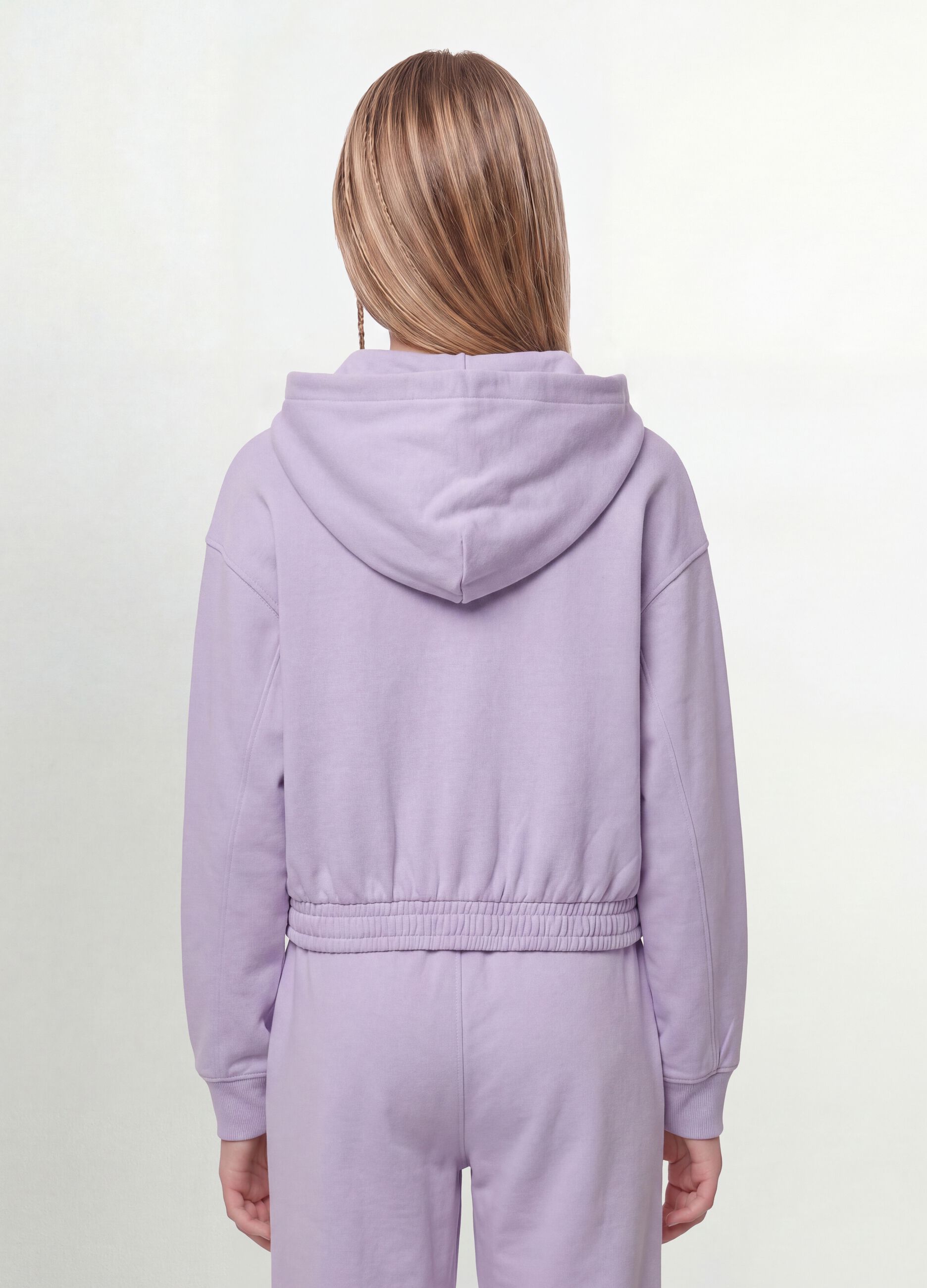 Purple organic cotton hoodie