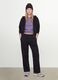 Black cotton-blend straight-fit joggers_0