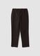 Pantaloni marroni in cotone elasticizzato regular fit_2