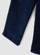 Pantaloni blu scuro in cotone elasticizzato a coste_3
