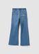 Jeggings blu flare fit in cotone e viscosa elasticizzata con stampa Minnie_1