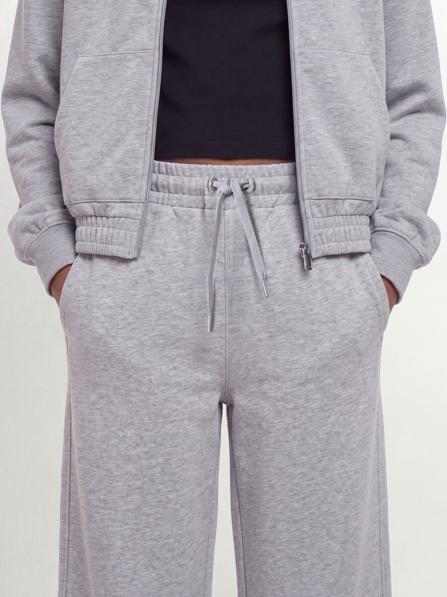 Girls&rsquo; grey culotte trousers in pure organic cotton_3