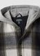 Grey checked hooded padded shacket_2