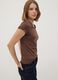 Brown stretch cotton crew-neck T-shirt, regular fit_0