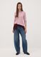 Pink fitted long-sleeve crew-neck top_1