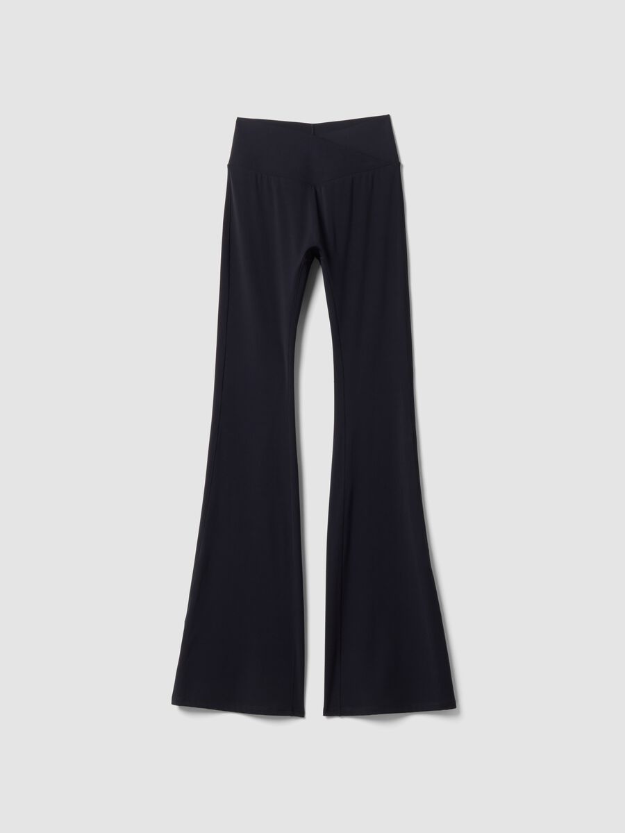 Black flared leggings in stretch fabric &ndash; ALTAVIA STUDIO_5