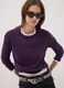 Maglia viola girocollo regular fit a maniche lunghe_0