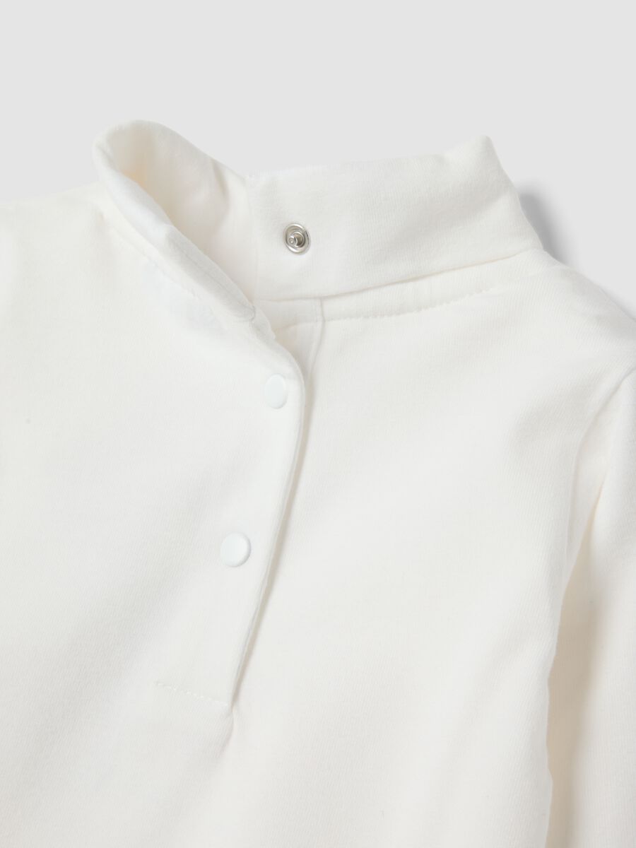 White organic stretch cotton crew-neck T-shirt_3