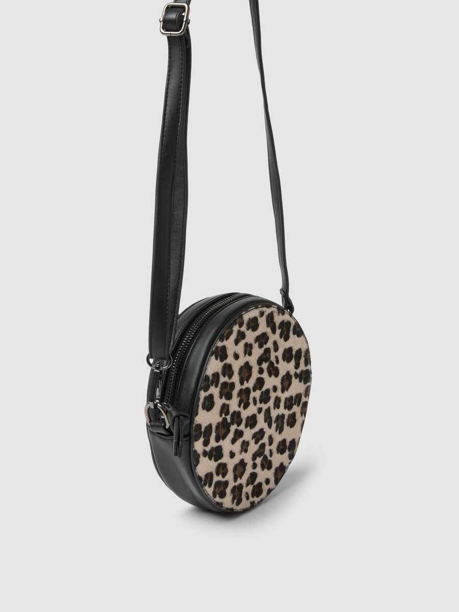 Beige round animal print bag_2