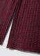 Plum purple flared leggings with cable-knit pattern_3