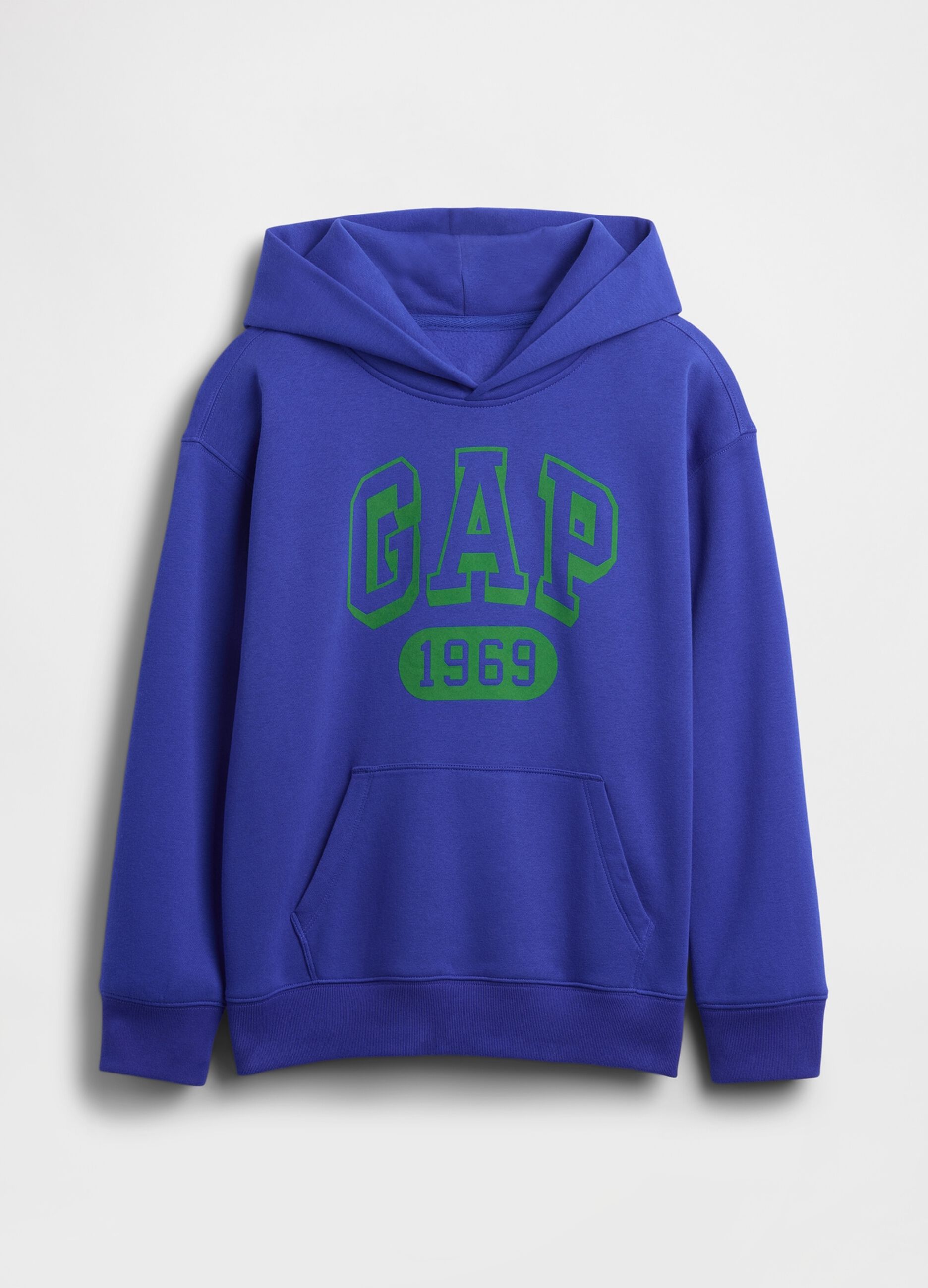 Blue hoodie for boys with logo