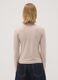 Beige stretch viscose top with mock neck, regular fit_3