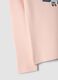 T-shirt rosa in puro cotone organico con collo rialzato e stampa orsetto_3