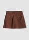 Brown pure cotton skirt with elasticated waist_7