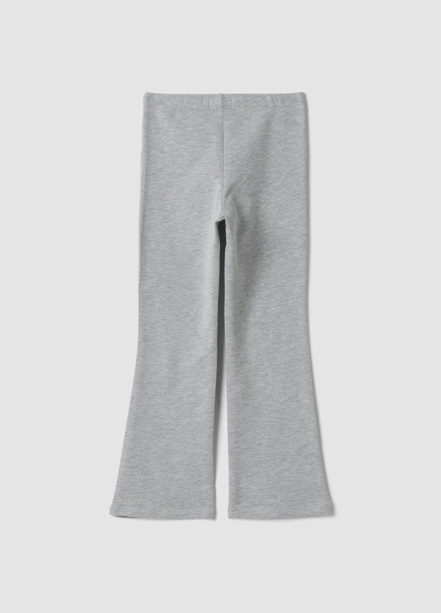 Grey skinny-fit leggings in stretch organic cotton