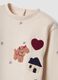 Completo beige in puro cotone con girocollo_2