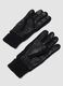 Black genuine lambskin gloves with knitted cuffs_1