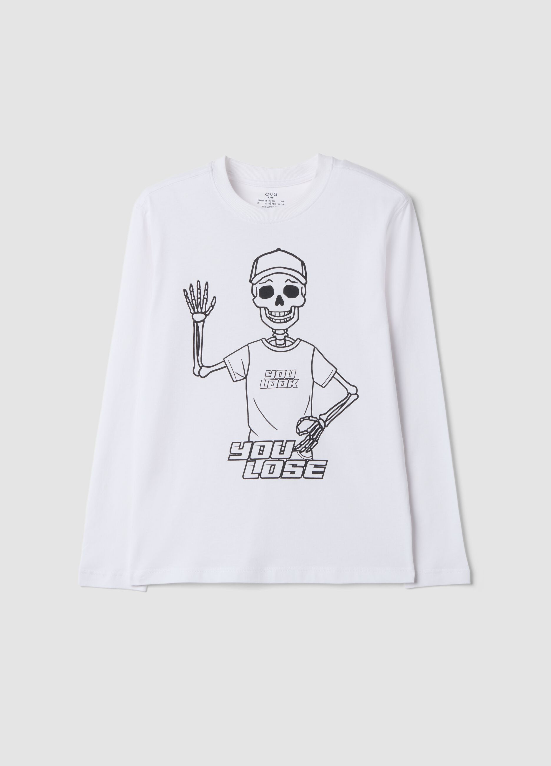 White organic cotton crew-neck T-shirt