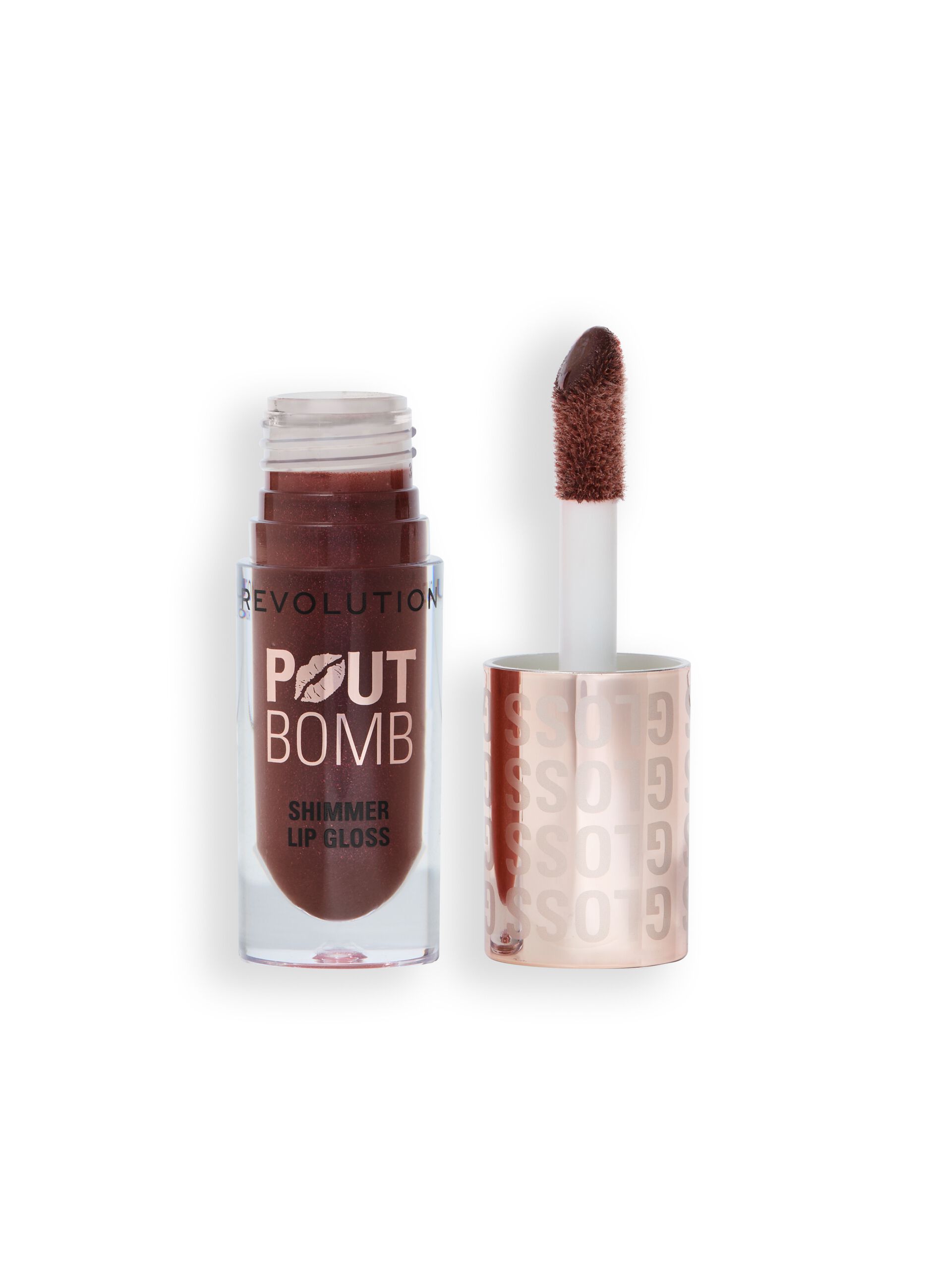 Revolution Pout Bomb Shimmer Gloss Chocolate Sparkle