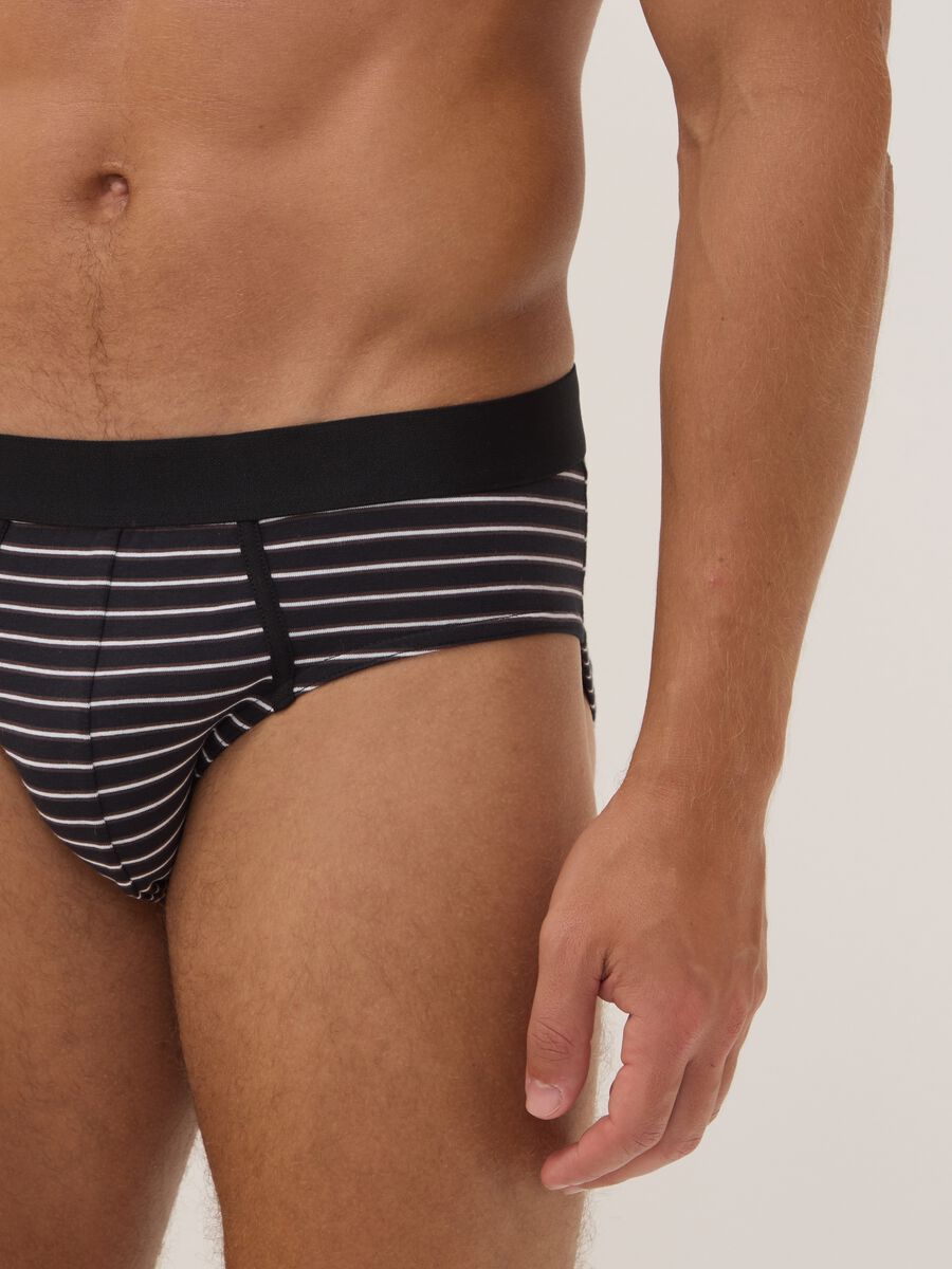 Pack of five multicolour organic stretch-cotton briefs_3