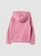 Girls&rsquo; pink organic cotton hooded sweatshirt_1