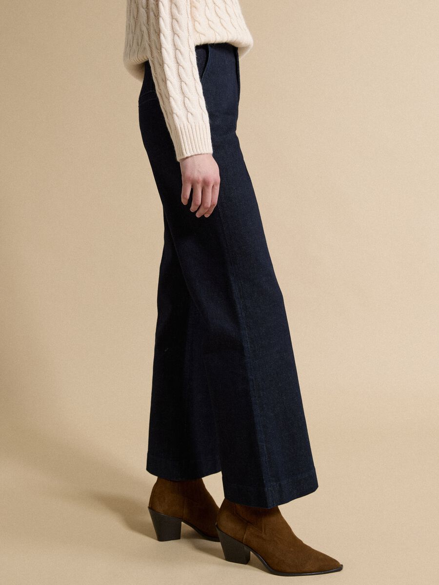 Blue stretch-cotton straight-fit jeans_2