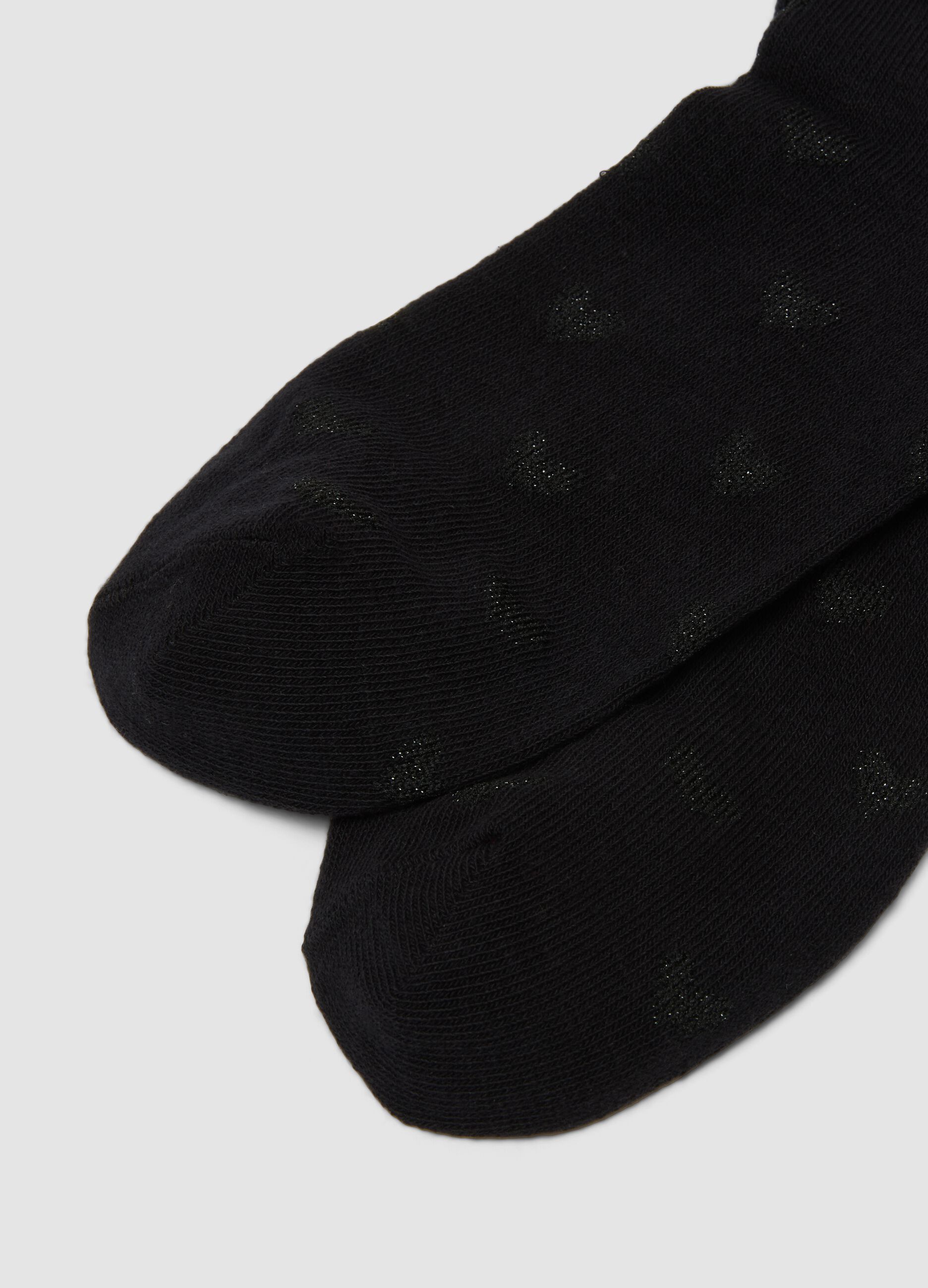 2-pack of black stretch organic cotton socks