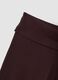Brown ribbed pure cotton flared leggings_1