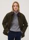Green pure-cotton jacket with contrast collar_0