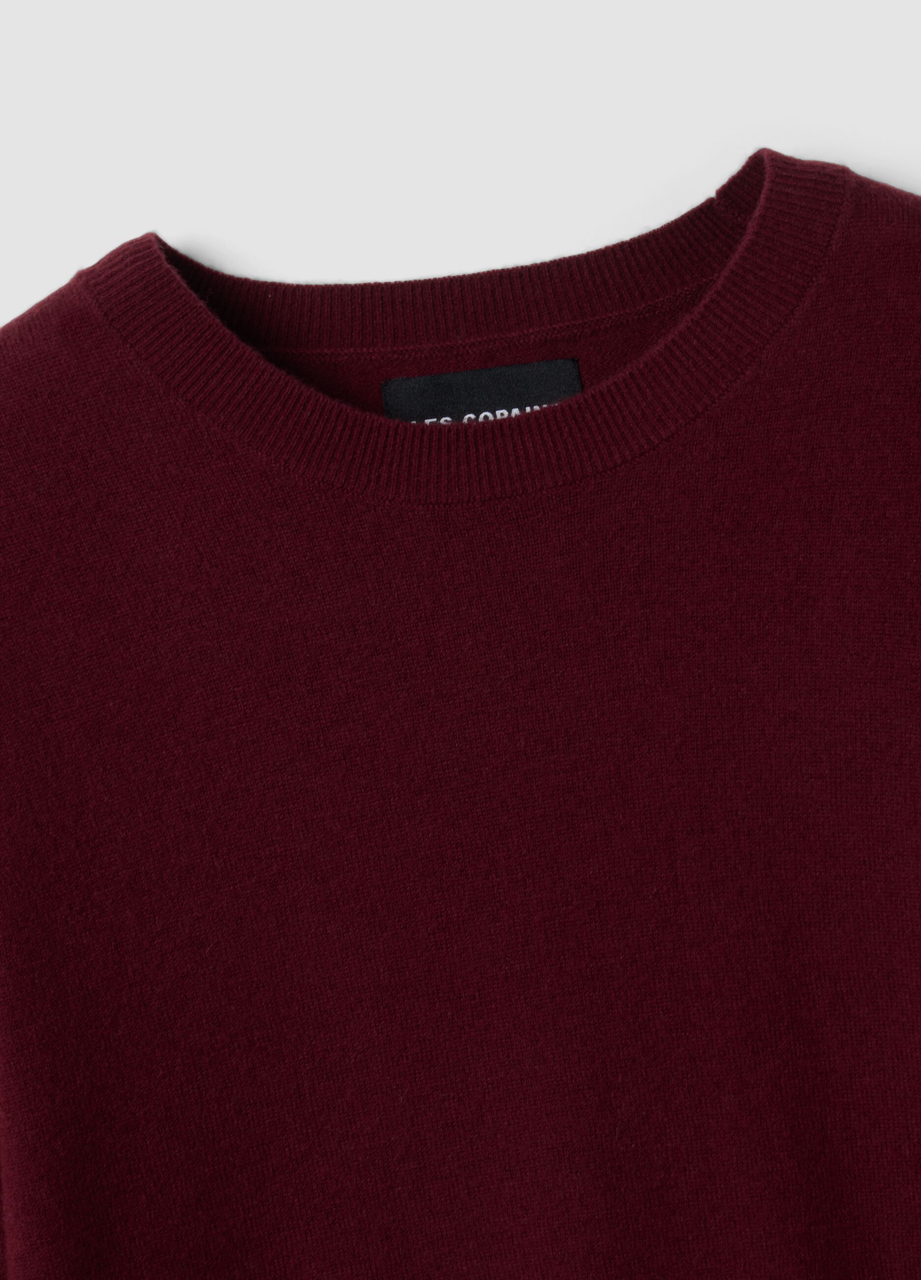 Purple pure wool crew-neck jumper in an oversized fit
