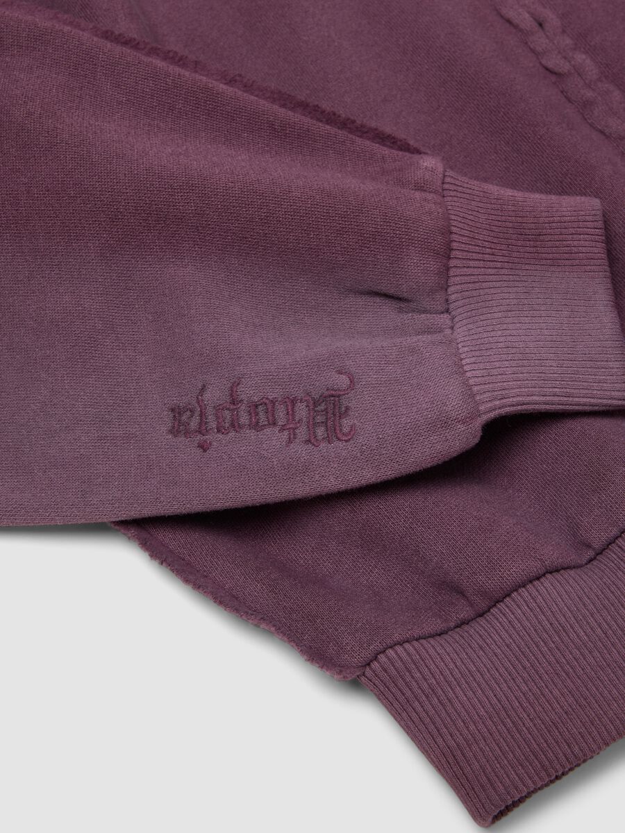 هودي Sunfaded بسحّاب كامل باللون العنابي_2