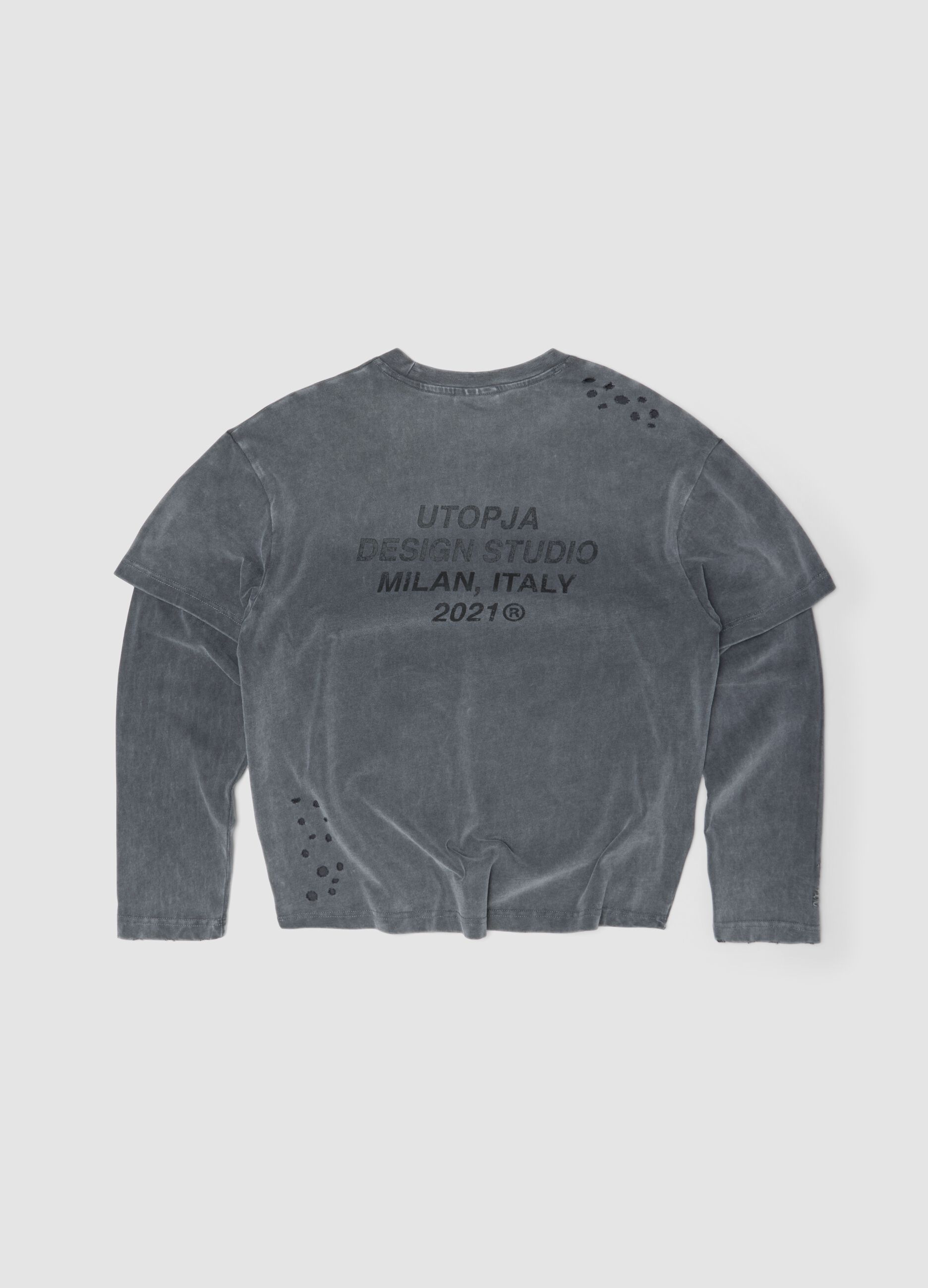 Double Longsleeve Sunfaded Grey