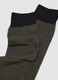 Men&rsquo;s black long socks in stretch cotton with zigzag pattern_1