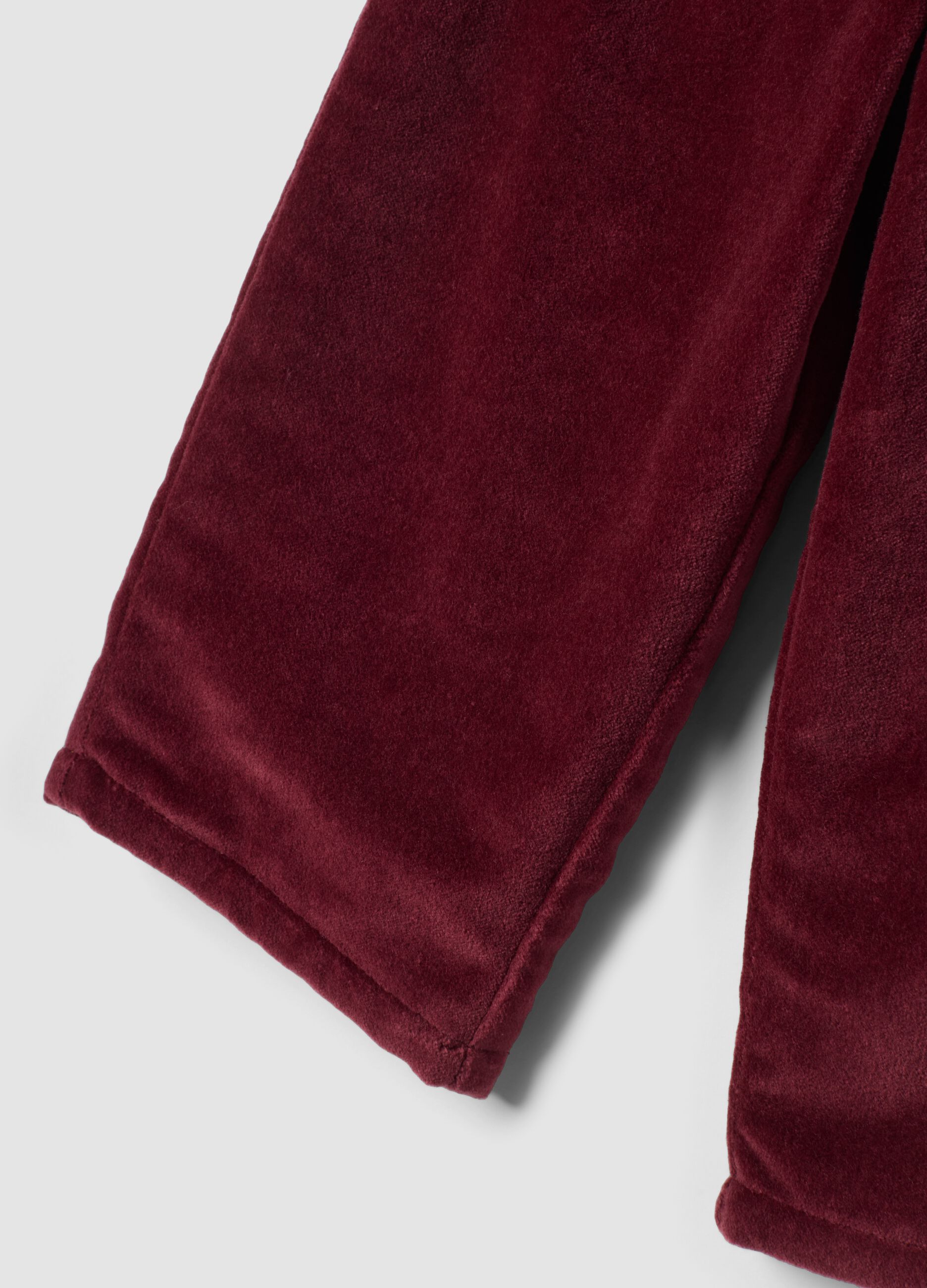 Pantaloni chino rossi in puro cotone con vita regolabile