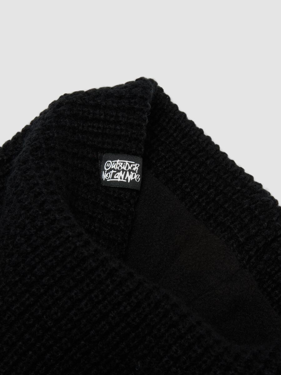 Black knitted neck warmer_3