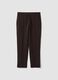 Brown stretch-cotton regular-fit trousers_0