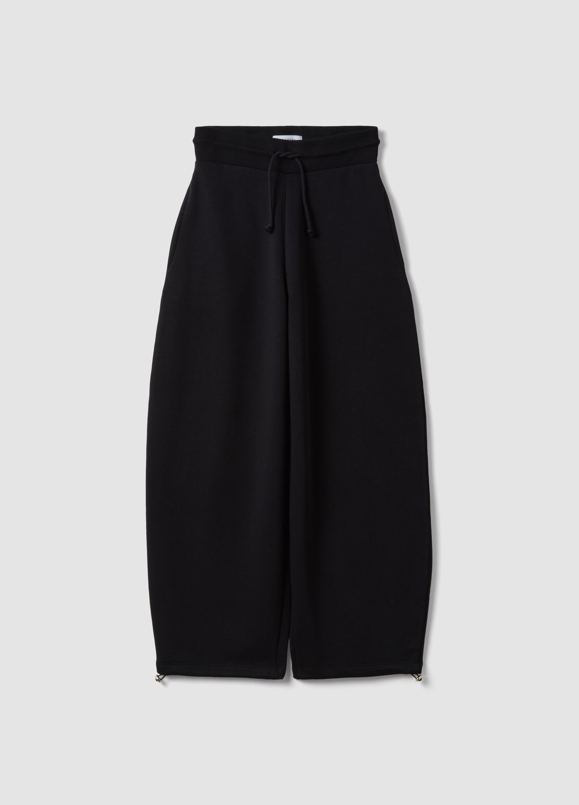 Black cotton-blend baggy-fit joggers