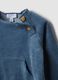 Completo velour blu in misto cotone con bottoni sulla spalla regular fit_2