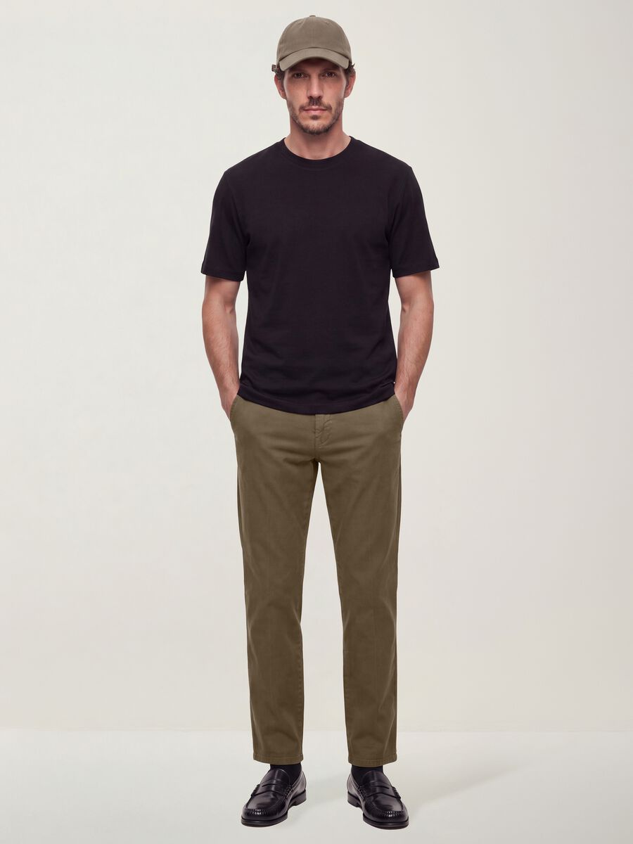 Black The Iconic Tee cotton T-shirt with short sleeves, regular fit_2