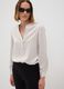 Camicia bianca in tessuto elasticizzato a righe_0