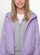 Purple rain jacket with hood and zip for girls_2