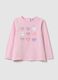 Pink Stretch Cotton Girls' Top_0